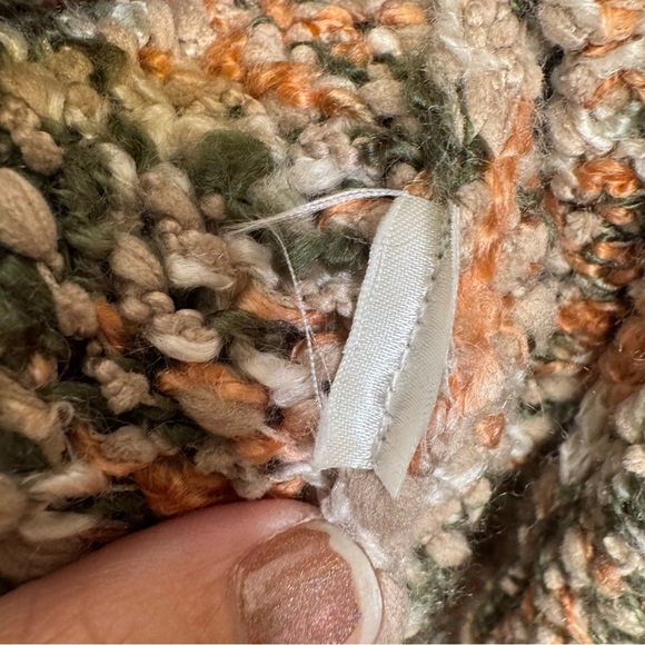 Multicolor Tassel Open Front Sweater Cardigan – Size XL - Picture 7 of 11